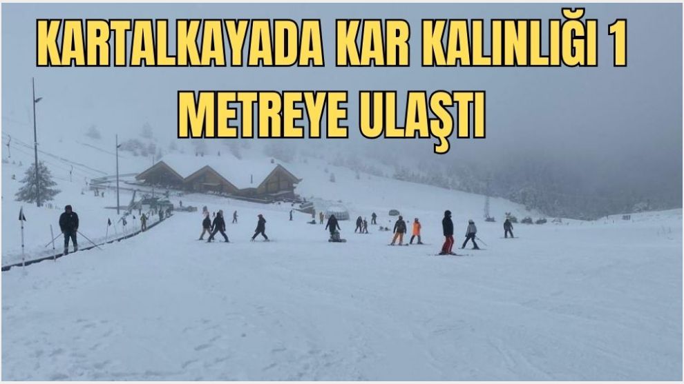 Bolu'nun yükseklerinde kar yağışı: Kartalkaya'da kar kalınlığı 1 metreye ulaştı