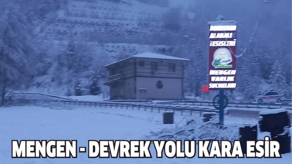 Devrek-Mengen Yolunda Beyaz Örtü: Kar Yağışı Uyarısı!