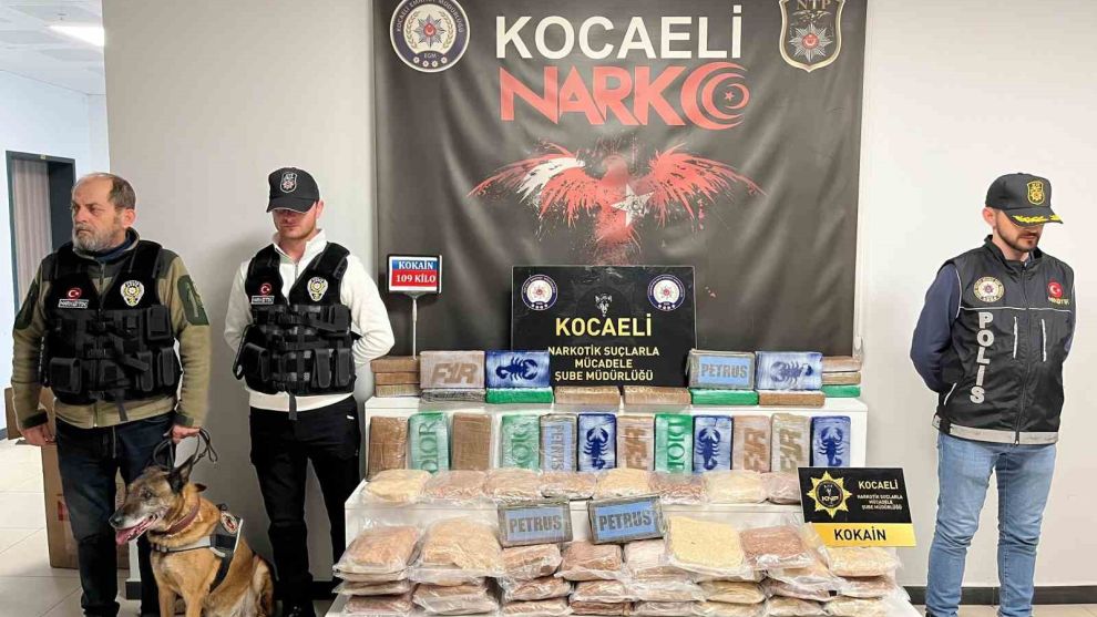 Akrep logolu paketlerdeki 109 kilo uyuşturucu böyle ele geçirildi