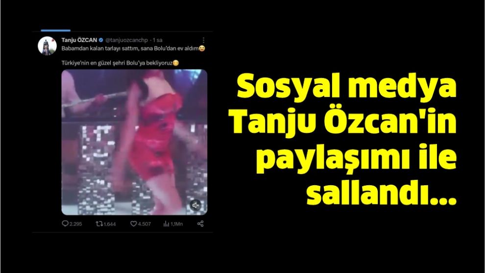 Sosyal medya Tanju Özcan'in paylaşımı ile sallandı...