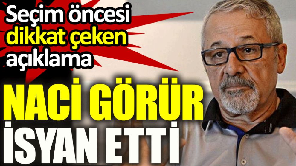 Yer Bilimci Prof. Dr. Naci Görür Uyardı