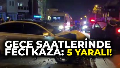 Bolu'da Kafa Kafaya Çarpışan Araçlardan Kaynaklanan Feci Kaza: 5 Yaralı