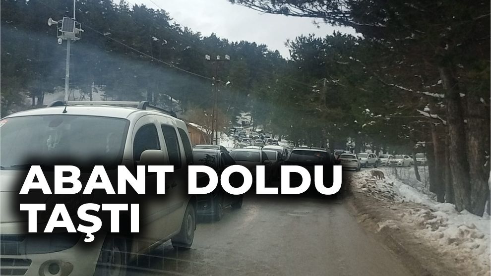 Abant'da sömestr tatili son gün kalabalığı...