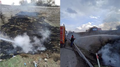 Bolu Yeniçağa'da Anız Yangını Paniği