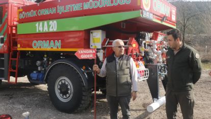 Göynük Orman İşletme Müdürlüğünde Yangın Eğitim Tatbikatı düzenlendi