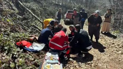 Kaldirik otu toplamaya gittiği yaylada bacağını kırarak mahsur kaldı