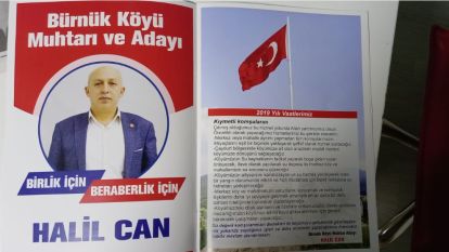Köy Muhtarı Seçim için Dergi bastırdı...