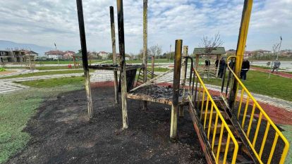 Bolu Belediyesi'nin yaptığı park kundaklandı