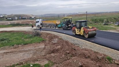 Kirazpınar'da üstyapı çalışması