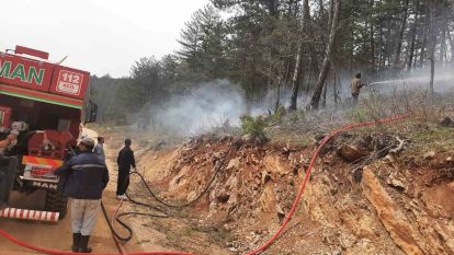 Örtü yangını büyümeden söndürüldü