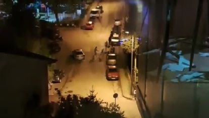 Safranbolu'da tekme tokat kavga anı kamerada