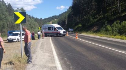 Kontrolden çıkan hafif ticari araç uçurumdan uçtu: 1 yaralı