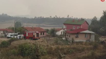 Gerede'de çıkan orman yangını yerleşim bölgesini tehdit ediyor