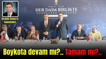 Boykota devam mı?.. Tamam mı?..