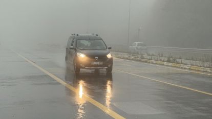 Bolu Dağı'nda yoğun sis: Görüş mesafesi 20 metre