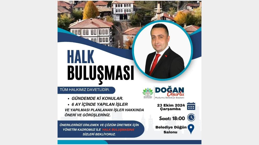 Mudurnu Halk Buluşması: Başkan Doğan Onurlu Vatandaşlarla Buluşacak