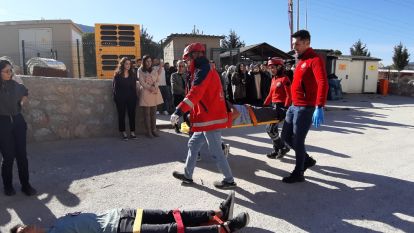 Mudurnu Devlet Hastanesi'nde deprem ve yangın tatbikatı