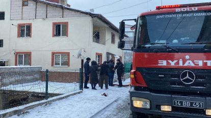 Bolu'da evde çıkan yangında 3'ü çocuk 4 kişi dumandan etkilendi