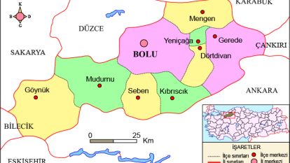 Bolu'daki ilçelerin, 2024 nüfusları belli oldu