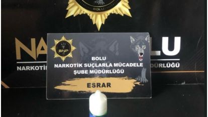 Güvercin vitamini kutusunda likit esrar ele geçirildi