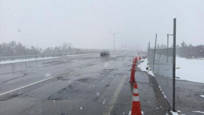 Mart ayında Bolu'da lapa lapa kar yağdı