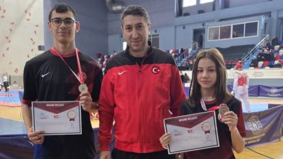Zonguldak'ta  Okullar arası Taekwonda Şampiyonasından 1 Şampiyon, 1 Üçüncülük