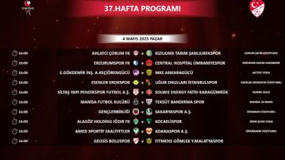 Trendyol 1. Lig'de 37. haftanın programı açıklandı
