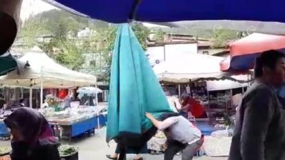 Aniden bastıran fırtına hayatı olumsuz etkiledi