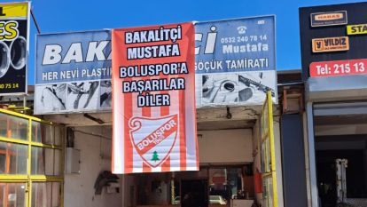 Bolu Sanayi Esnafından Boluspor'a Destek Pankartı