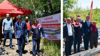Vali Aydın, Çilek dikti...
