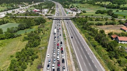 Bayram trafiği durma noktasına geldi
