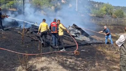 MUDURNU'DA SAMANLIK YANGINI