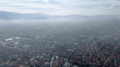 Bolu'yu sis tabakası kapladı