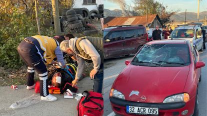 Mudurnu'da otomobil yayaya çarptı