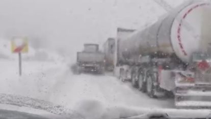 Bolu'da Gerede-Samsun yolu çift şeritten ulaşıma kapalı