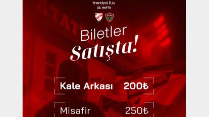 Boluspor- Hatayspor Maçı Biletleri Satışta...