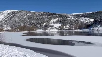 Kışın Beyaza Bürüyen Çubuk Gölü Büyülüyor