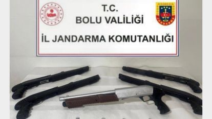 Bolu'da ruhsatsız 5 av tüfeği ele geçirildi