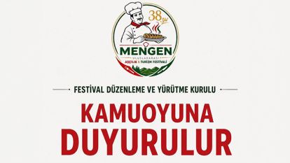 38. Mengen Uluslararası Aşçılık ve Turizm Festivali Bu Yıl Yapılmayacak