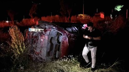 Bolu'da kontrolden çıkan otomobil takla attı: 2 yaralı