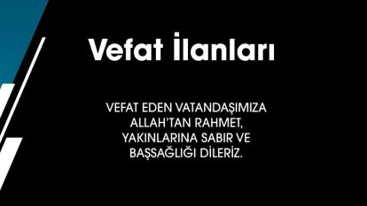 VEFAT EDENLER