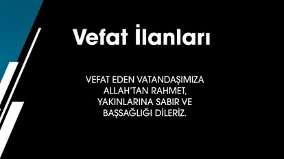 VEFAT EDENLER
